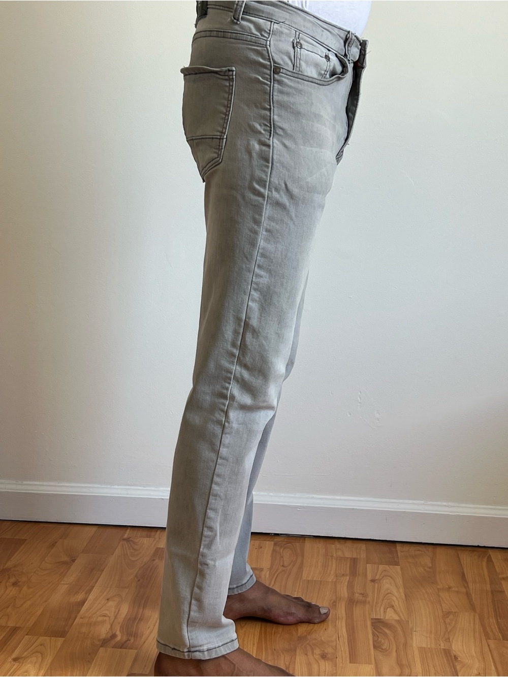Public Supply Co Slim Straight Light Gray Men's Jeans